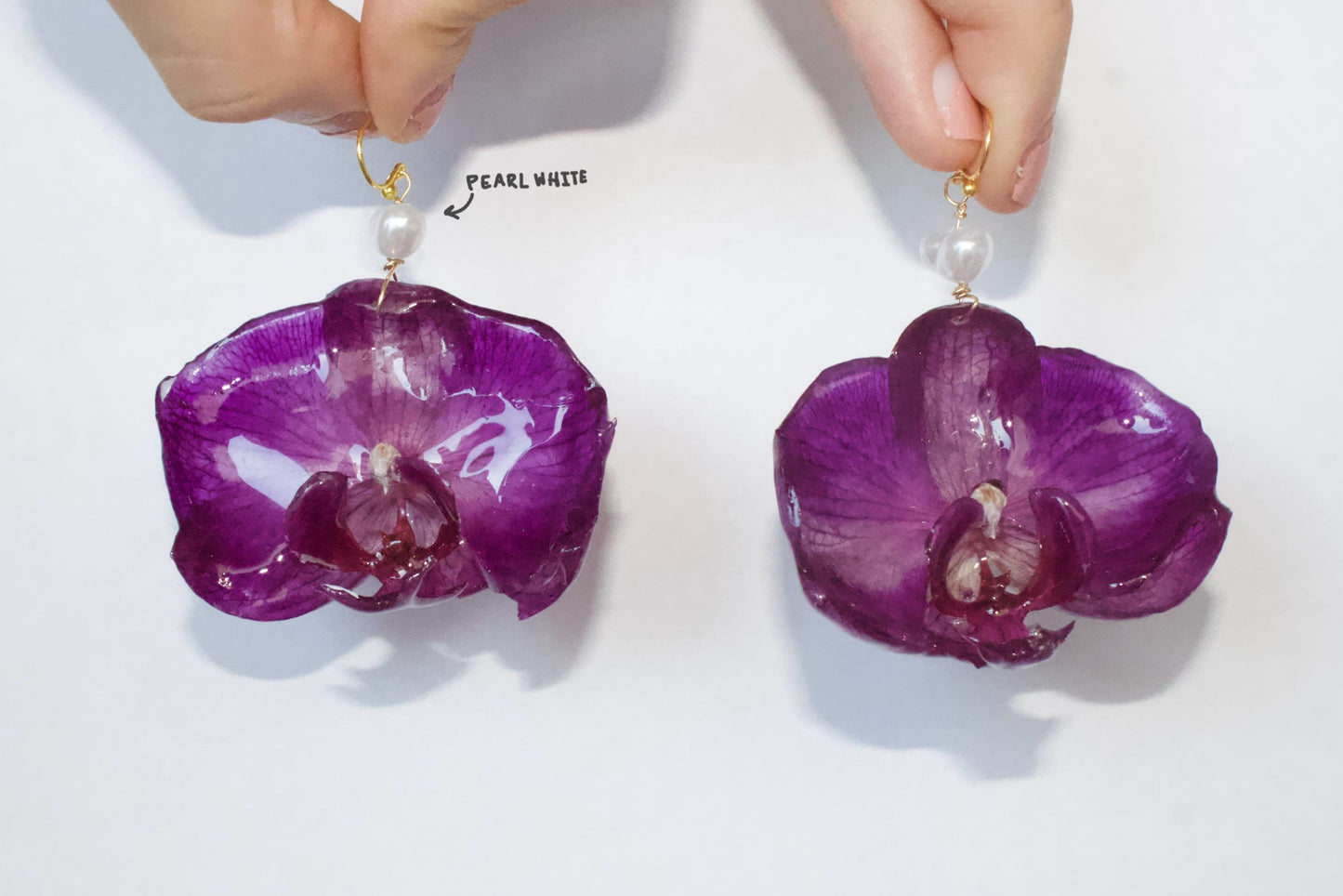 Purple Large Orchid Dangles
