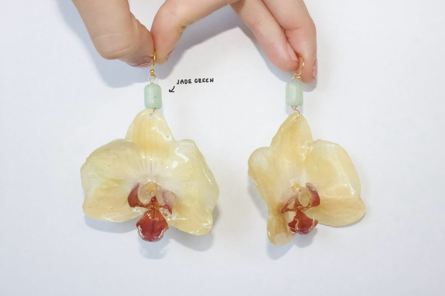 Yellow Large Orchid Dangles