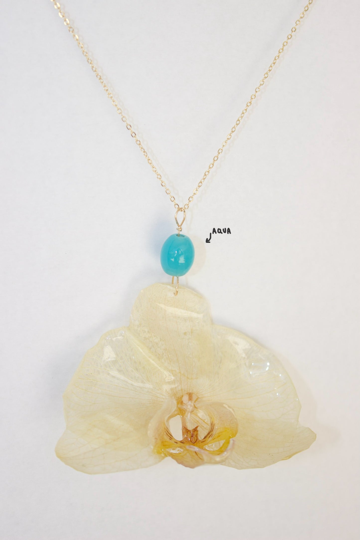 White Large Orchid Necklace