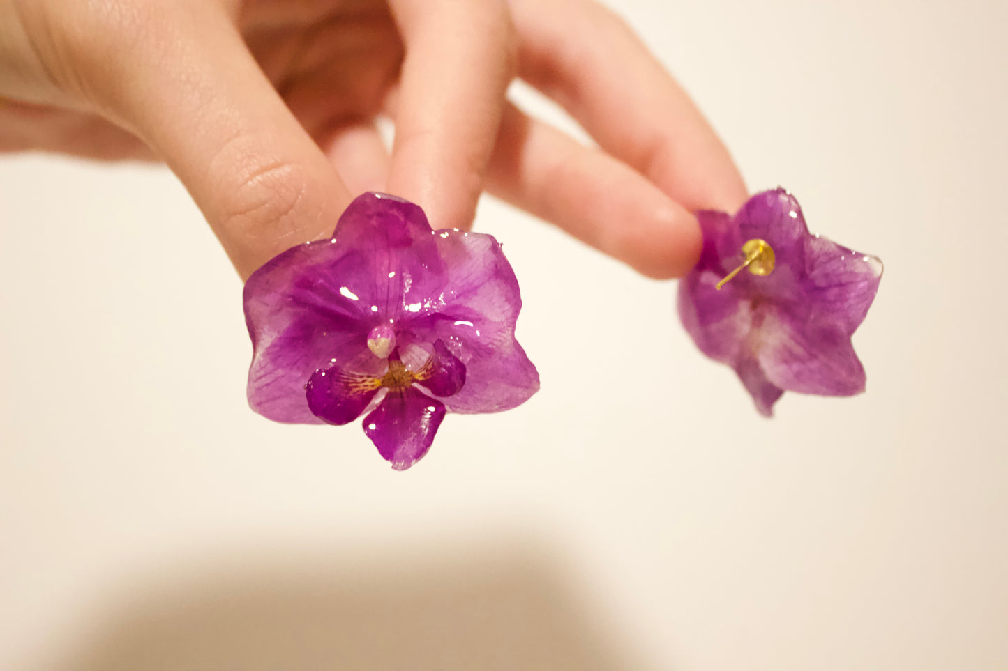 Pure Purple Super Mini Orchid Studs