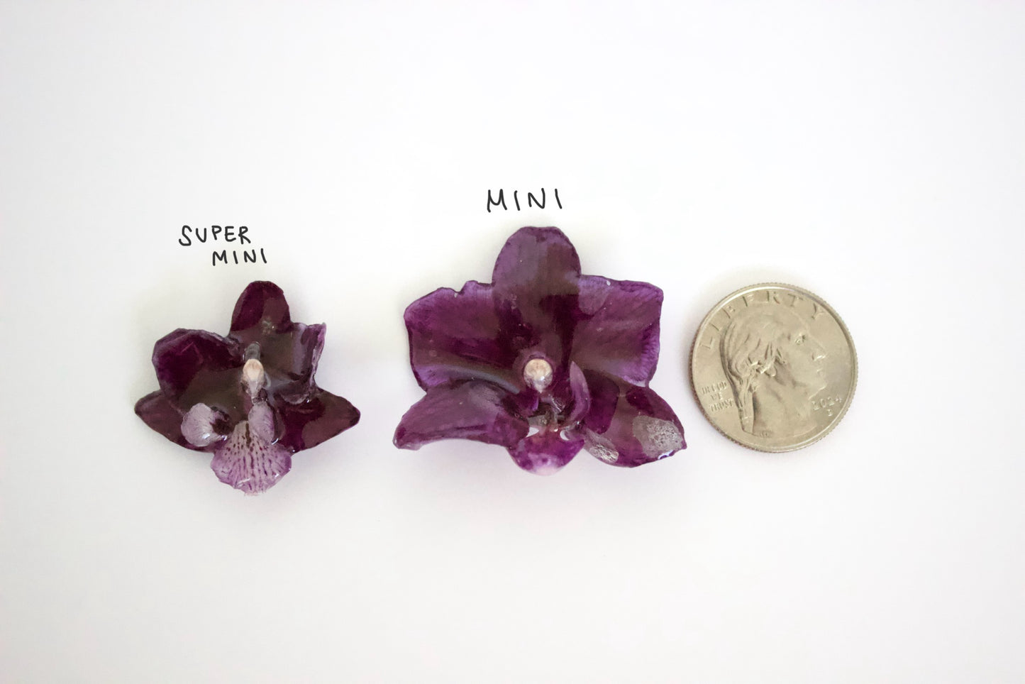 Dark Purple Super Mini Orchid Studs
