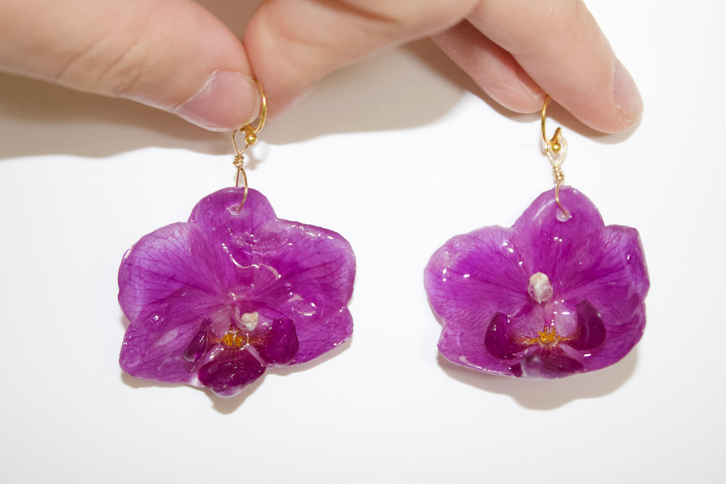 Pure Purple Super Mini Orchid Dangles