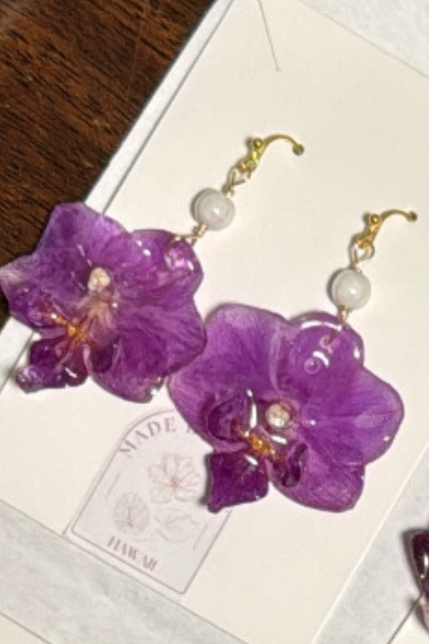 Pure Purple Super Mini Orchid Dangles