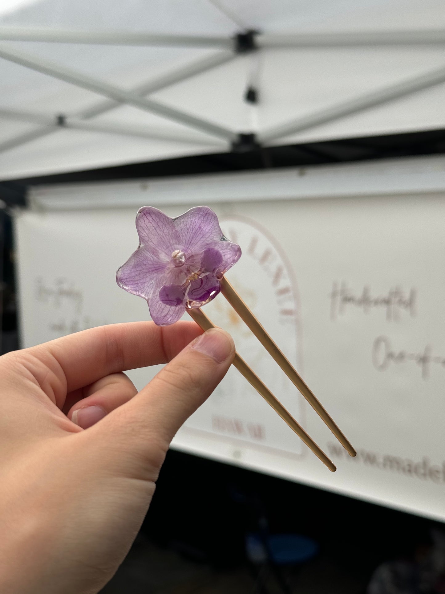Orchid/Plumeria Flower French Pin