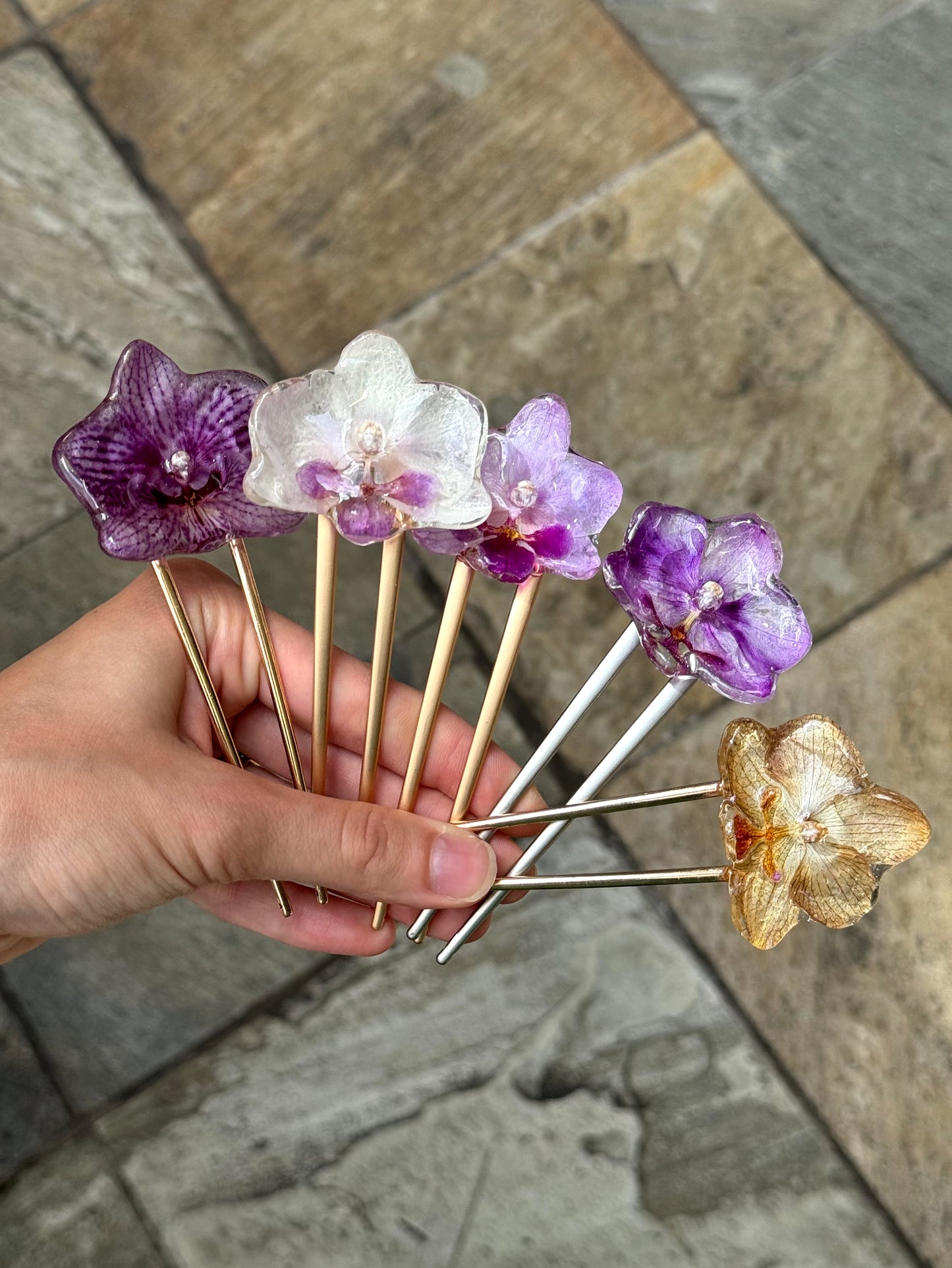 Orchid/Plumeria Flower French Pin