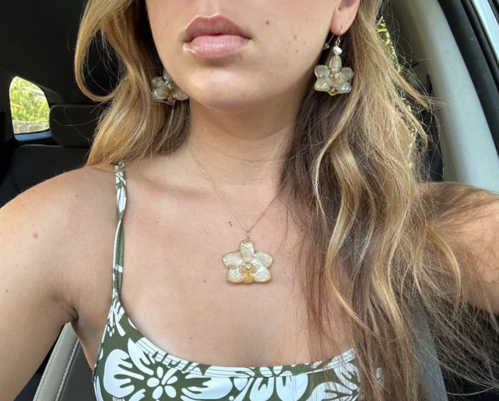 Yellow Super mini Orchid Dangles