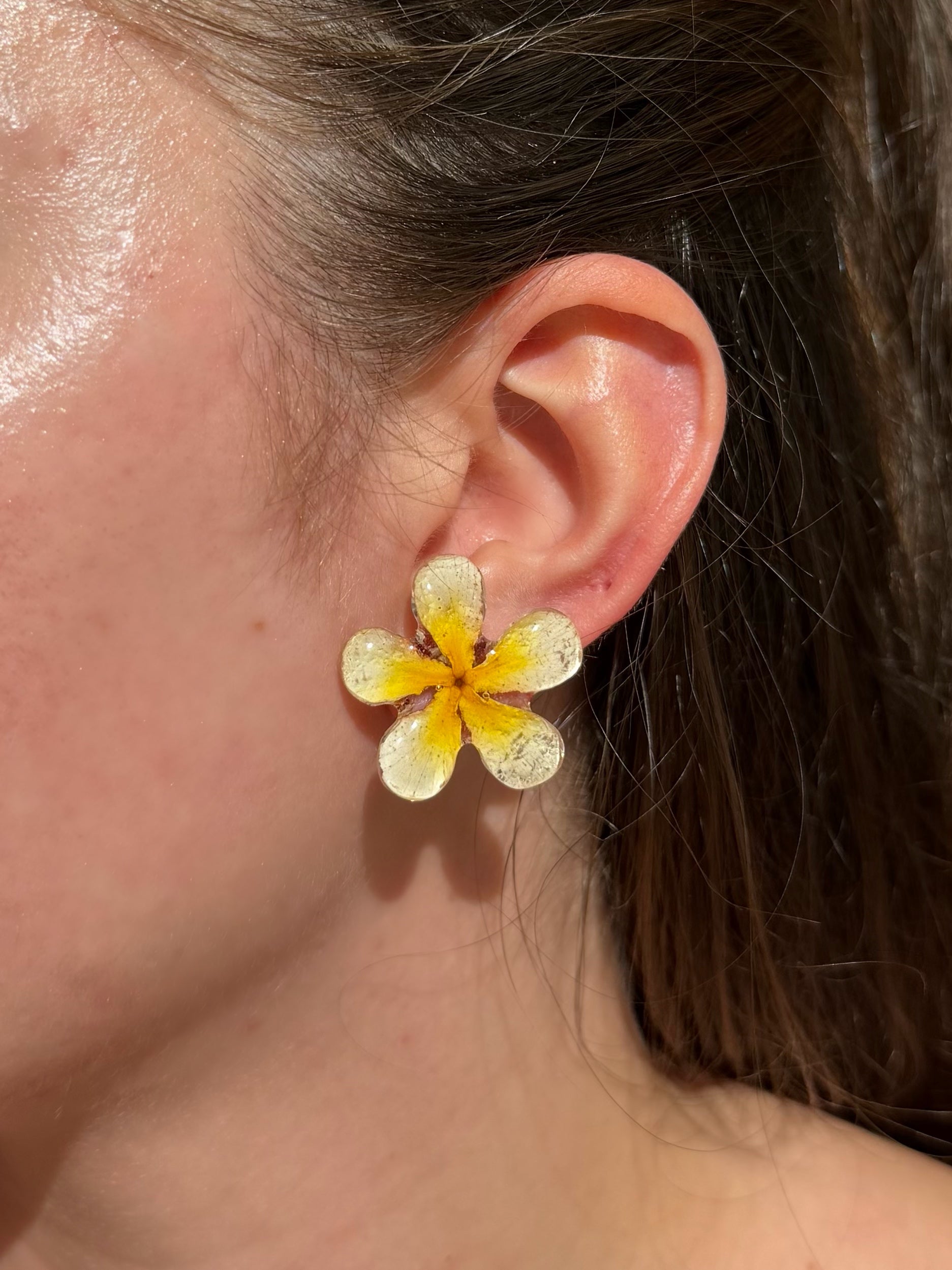 Classic Plumeria Mini Studs – Made By Lexee