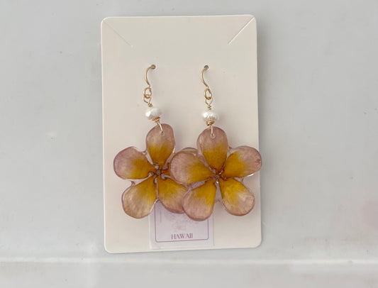 Yellow Plumeria Mini Dangles