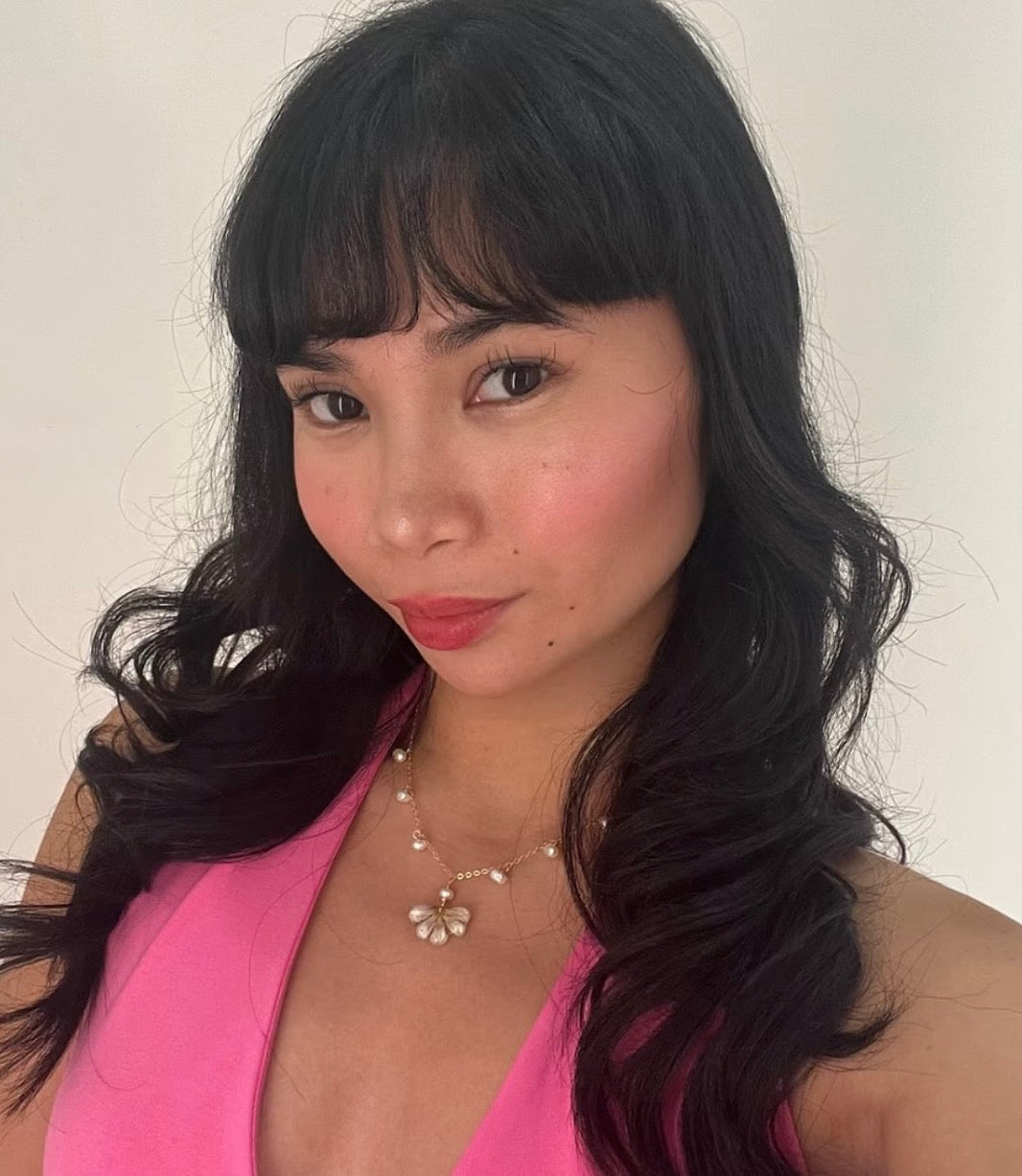 Pearl Charm Necklace with Naupaka