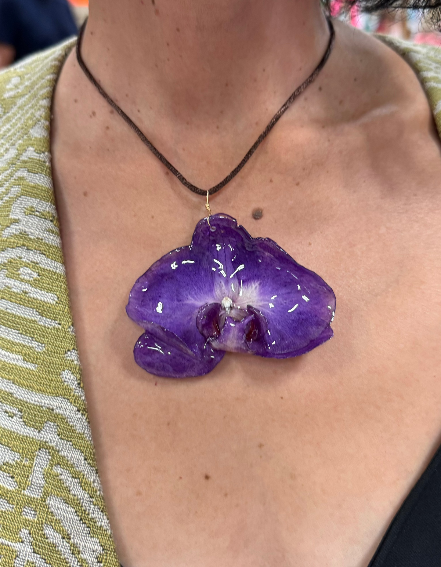 Purple Orchid Large Wrap & Tie Necklace