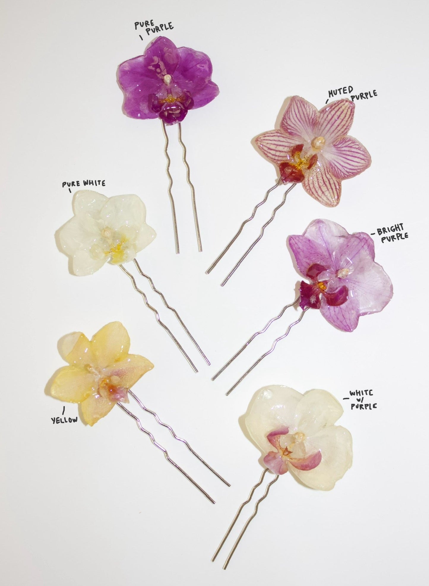 Small Orchid Hair Pin