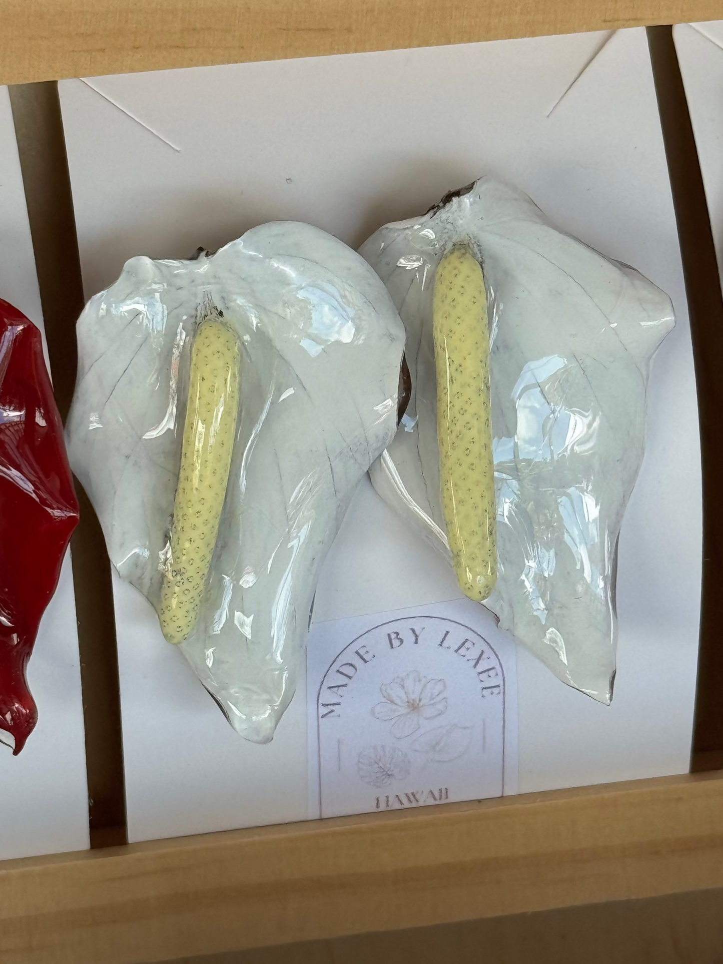 White Anthurium Dangles