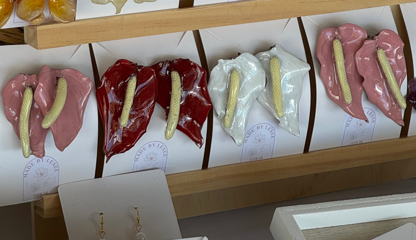Red Anthurium Dangles