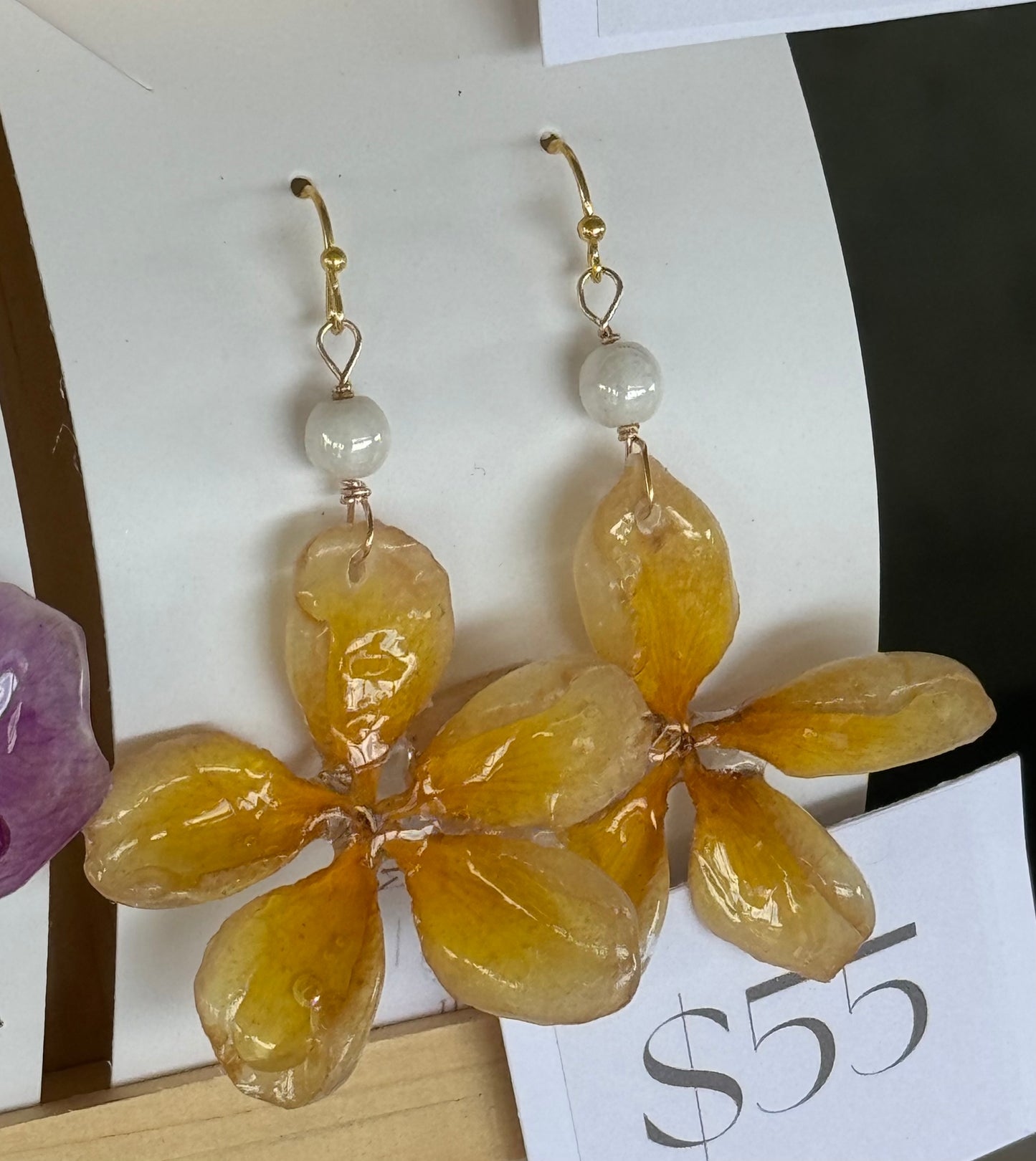 Small Yellow Plumeria Dangles