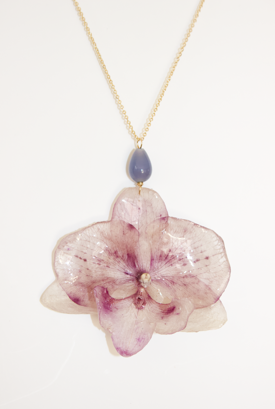 Spotted Purple Orchid Necklace