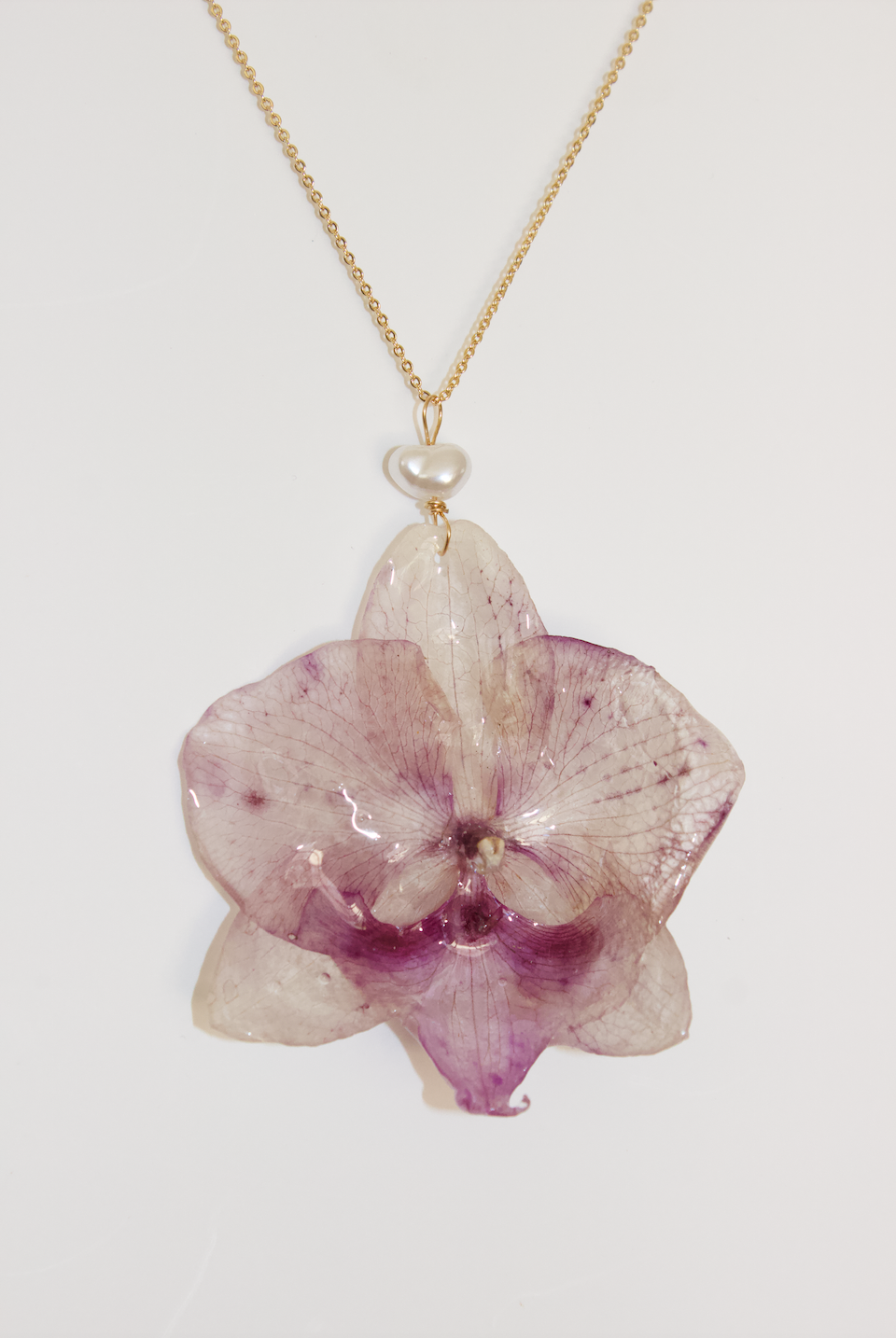 Spotted Purple Orchid Necklace