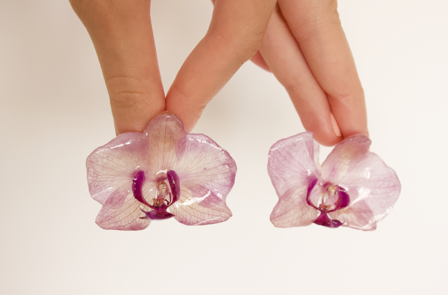 Watercolor Purple Small Orchid Studs