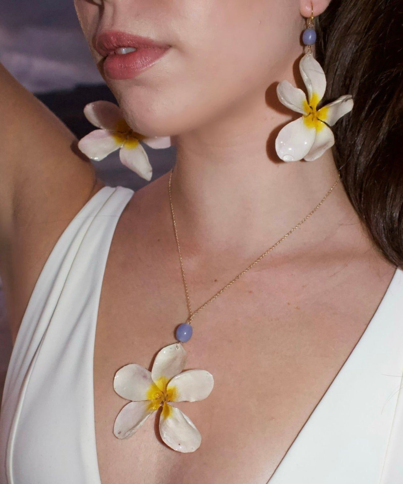 Classic Yellow Plumeria Dangles