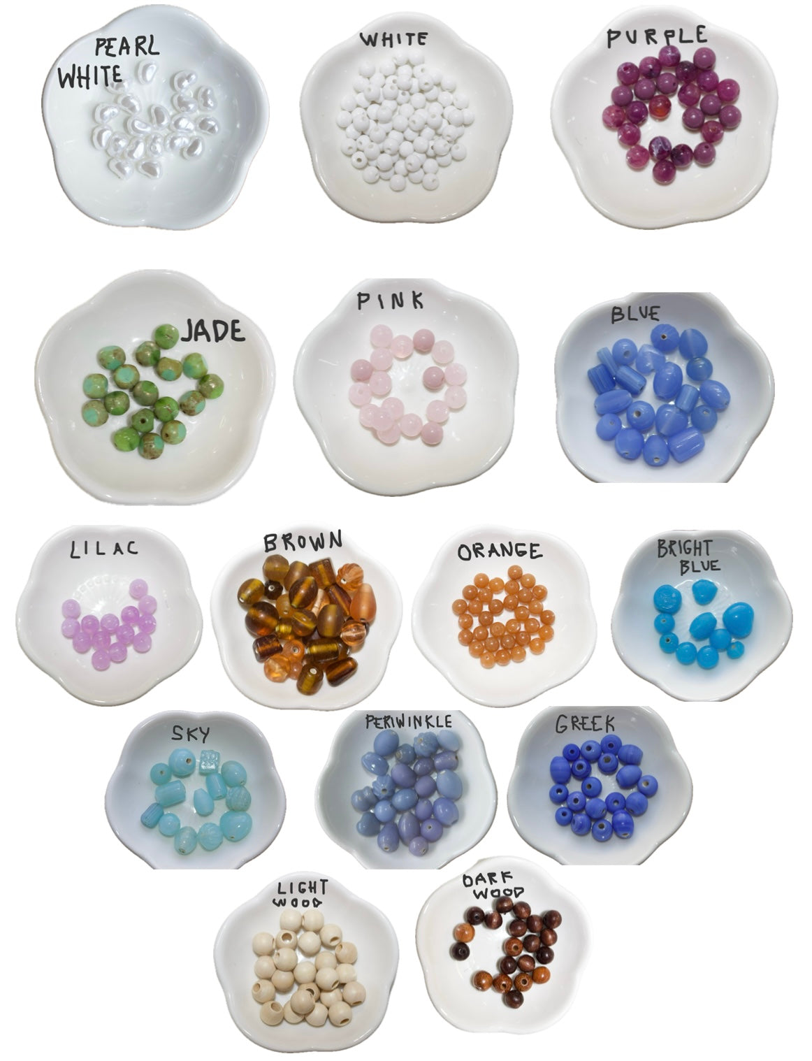 White Crown Flower Single Dangles